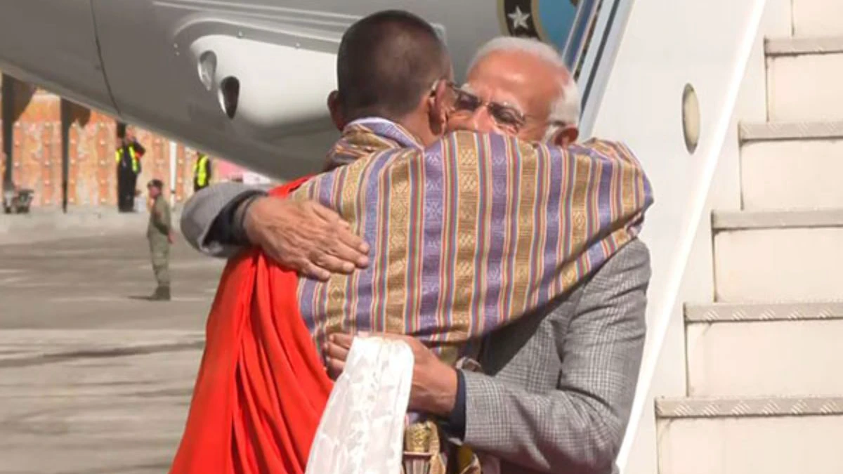 Bharat And Bhutan Embrace: PM Modi Arrives In Bhutan On Two-Day State Visit 