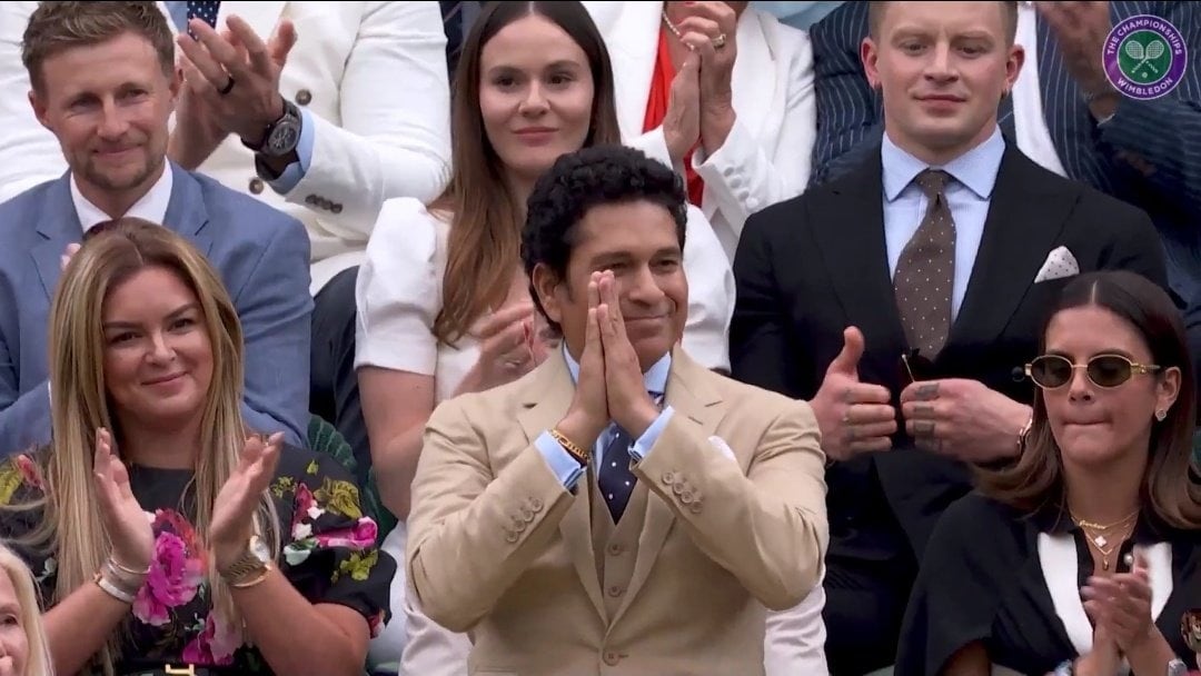 Watch: Sachin Tendulkar gets standing ovation at Wimbledon Centre Court 