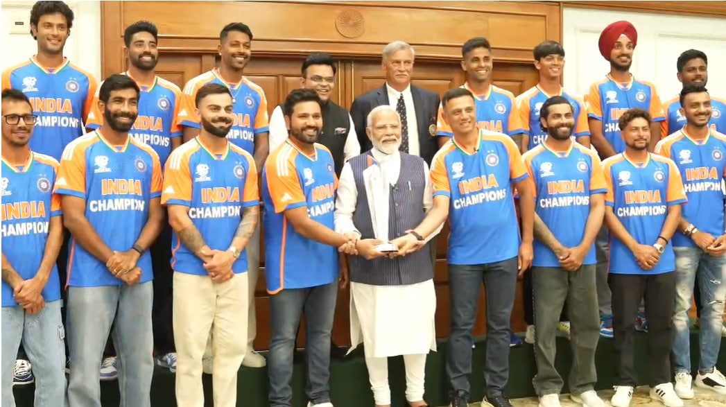 Rohit Sharma's T20 World Champions Meet PM Modi At His Residence 