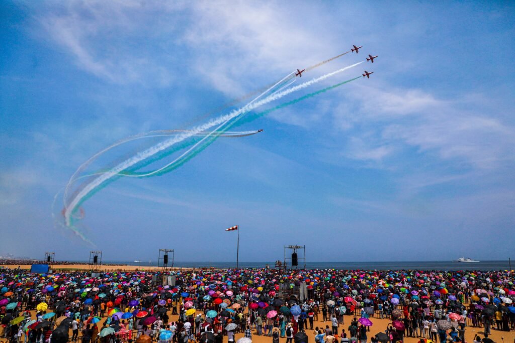 3 Spectators At Air Force