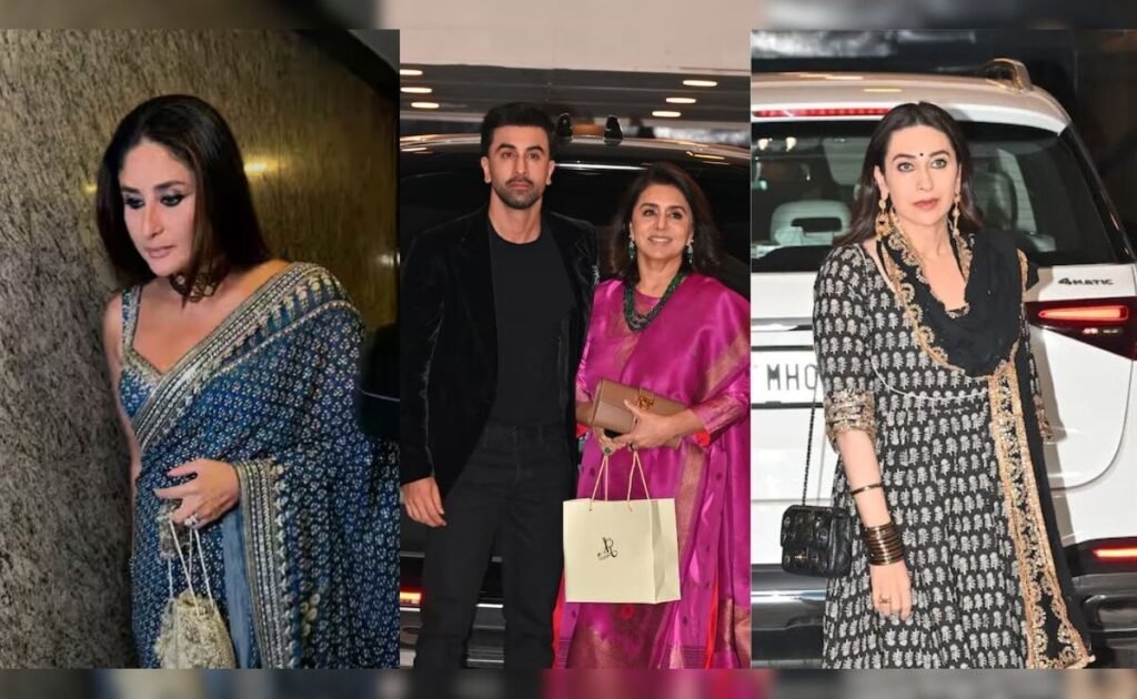 Kareena Kapoor, Ranbir And Karisma Attend Aadar Jain And Alekha Advani