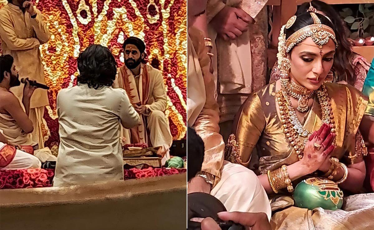 Viral: First Pics Of Sobhita Dhulipala As Bride And Naga Chaitanya As Groom Unveiled