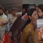 Viral Video: Allu Arjun Kisses Wife Sneha Reddy Before Arrest. Watch